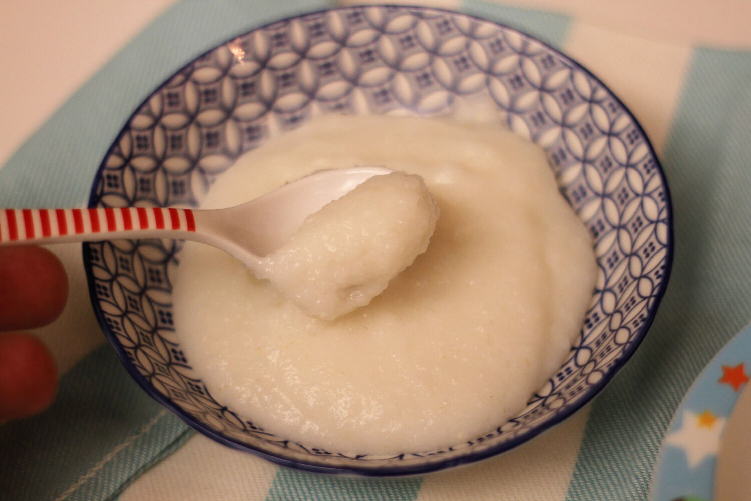 Papilla de arroz para bebés - Crema de arroz terminada
