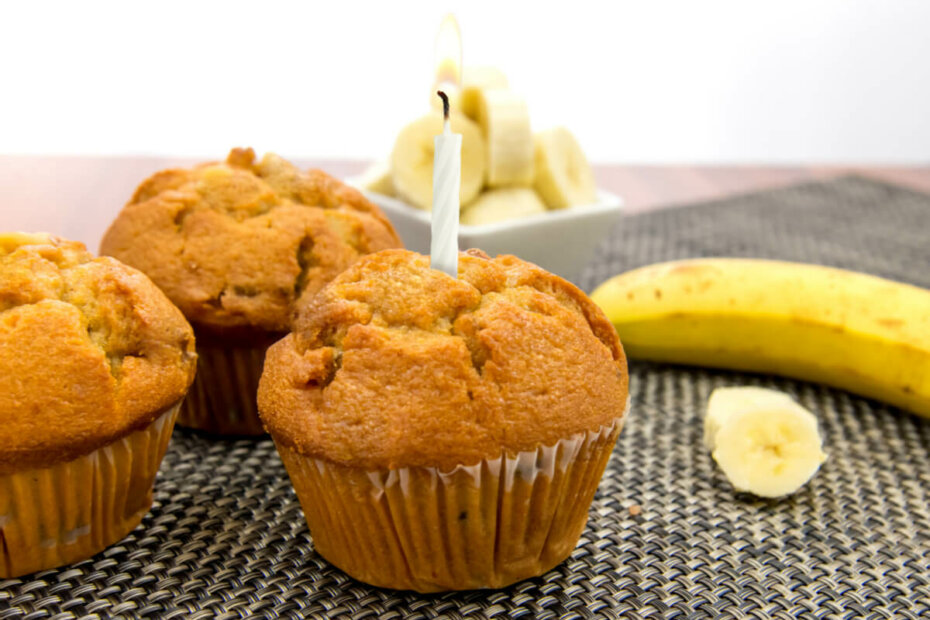 Pastel de cumpleaños de plátano para bebés