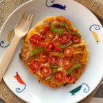 Pizza casera con tomates cherry para bebés