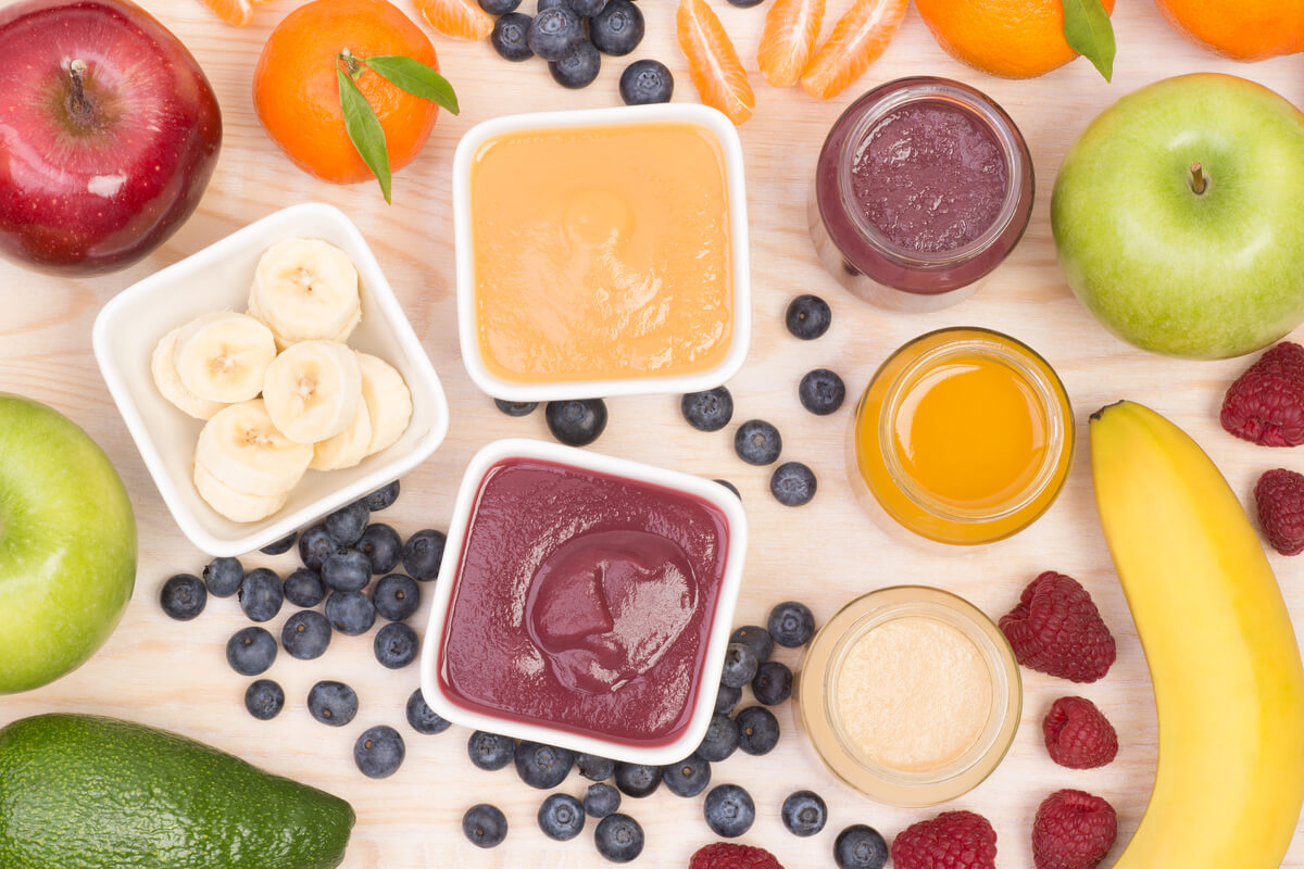10 papillas de frutas caseras para bebés a de 6 meses