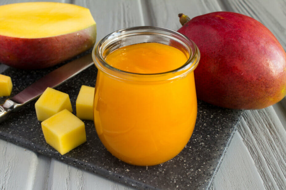 Receta de papilla de mango para bebés