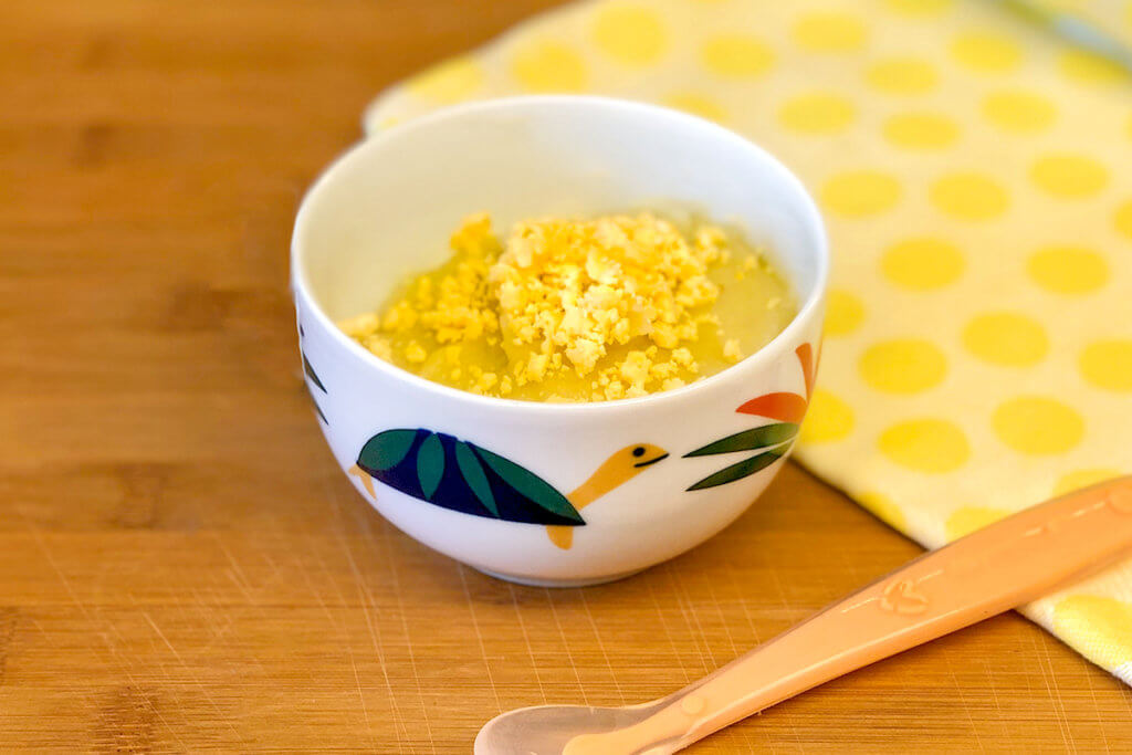 Receta de puré de patata con yema de huevo para bebés