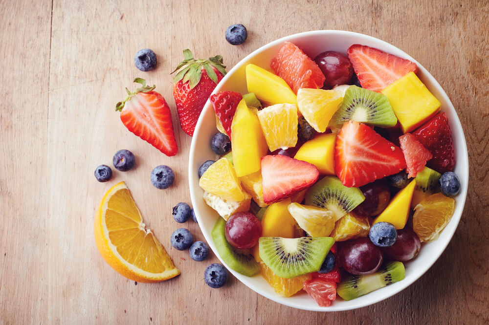 Fruta para el desayuno del bebé