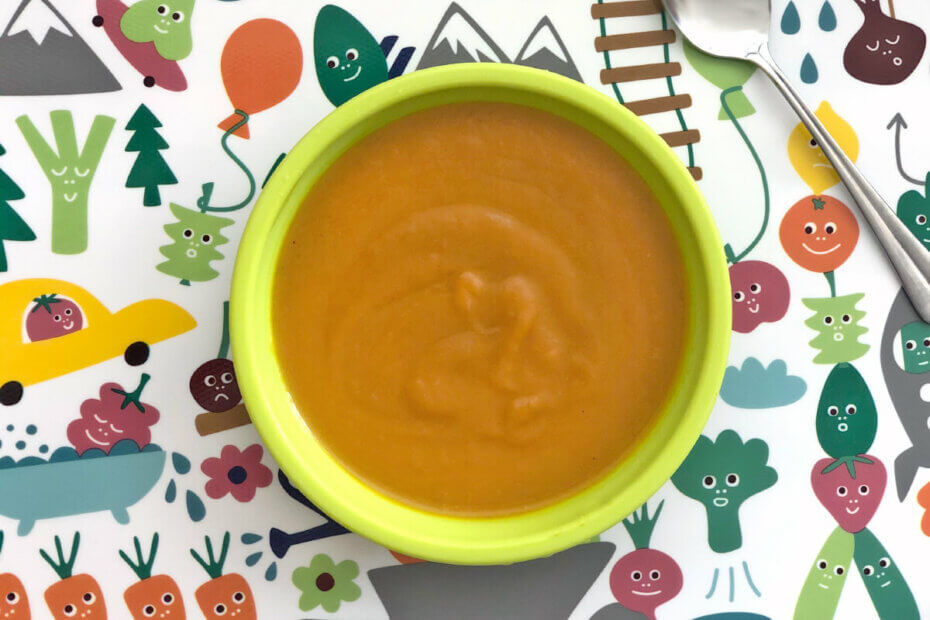 Receta de puré de calabaza y zanahoria para bebés