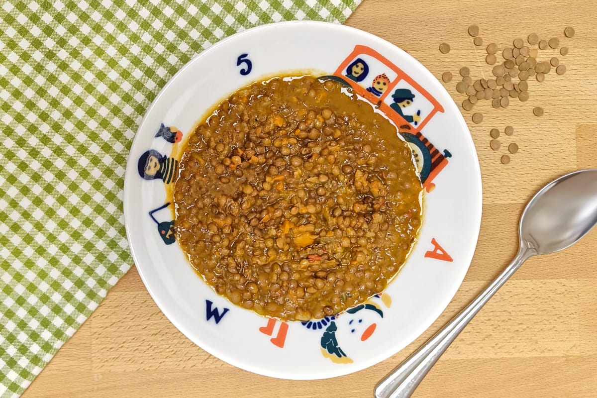 Receta de lentejas con verduras para niños y bebés