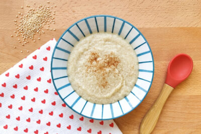 Receta de papilla de quinoa con leche para bebés