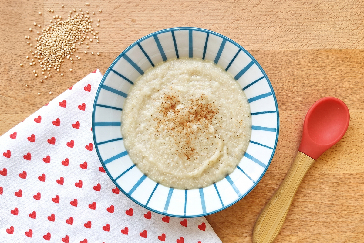 Receta de papilla de quinoa con leche para bebés