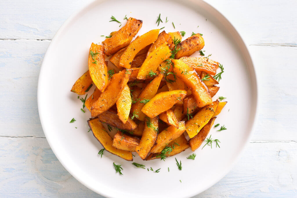 Receta de bastones de calabaza asada