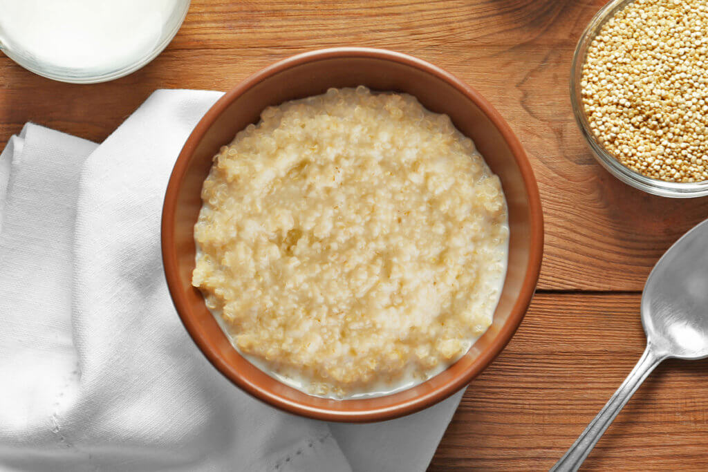 Receta de papilla de quinoa con leche para bebés