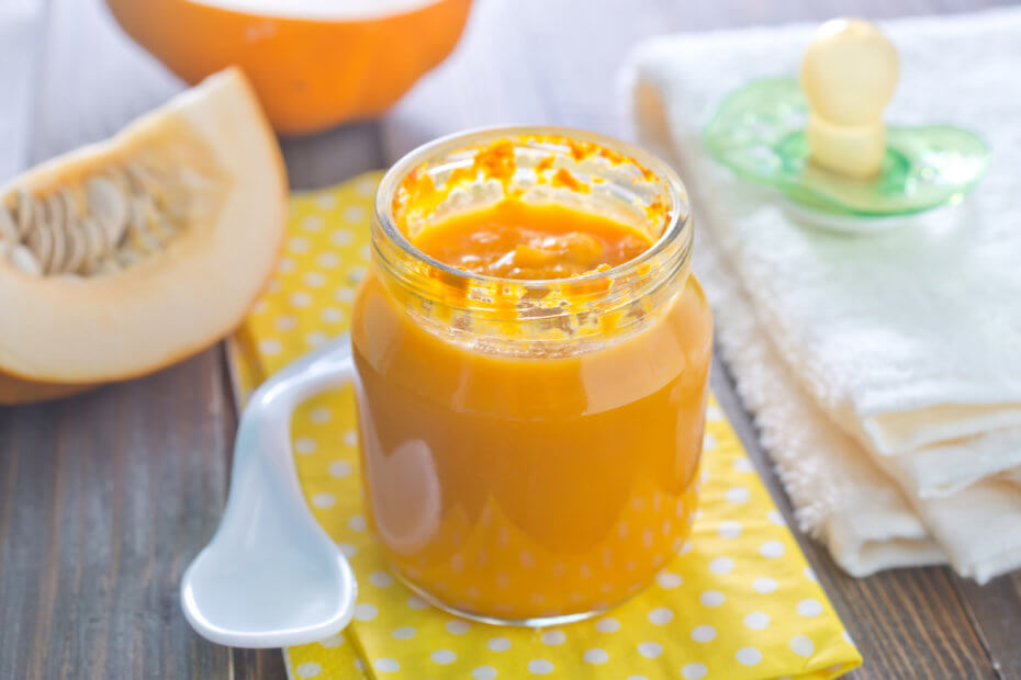 Receta de puré de calabaza con pollo para bebés