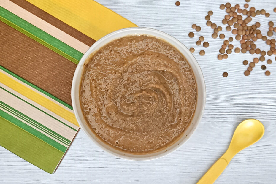 Receta de puré de lentejas para niños y bebés