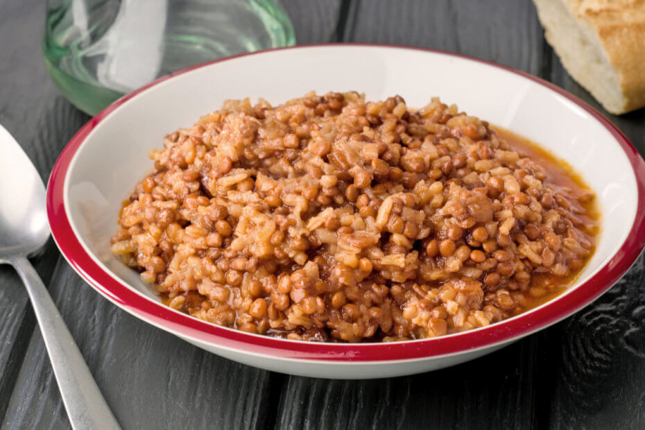 Receta de lentejas con arroz para bebés