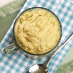 Receta de puré de pasta con verduras y pescado para bebés