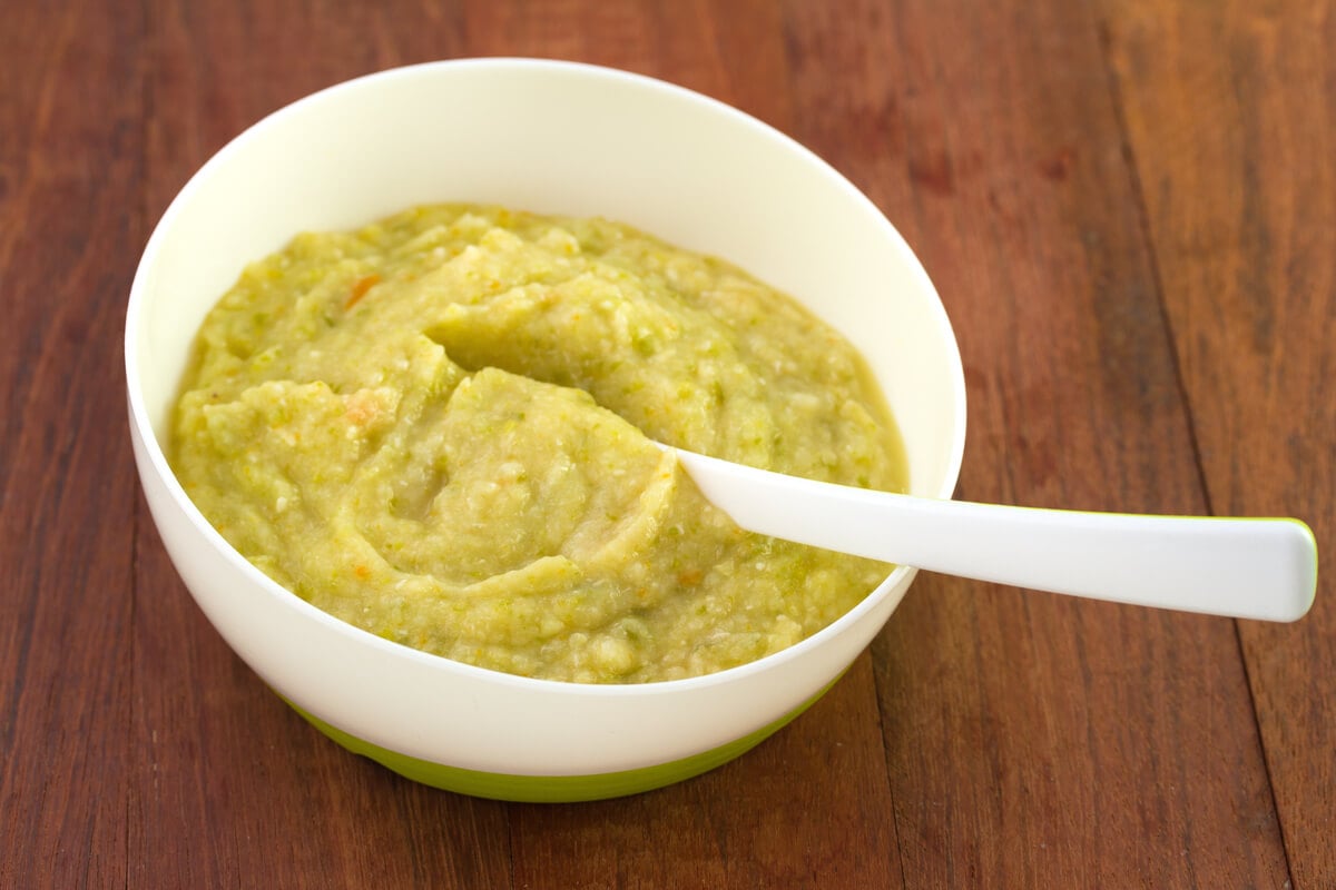 Receta de puré de calabacín y ternera para bebés