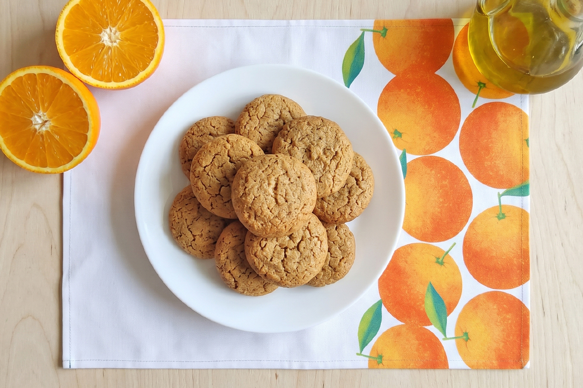 Receta de galletas de aceite de oliva y naranja para niños y bebés