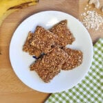 Receta de barritas de avena con plátano y anacardos para bebés