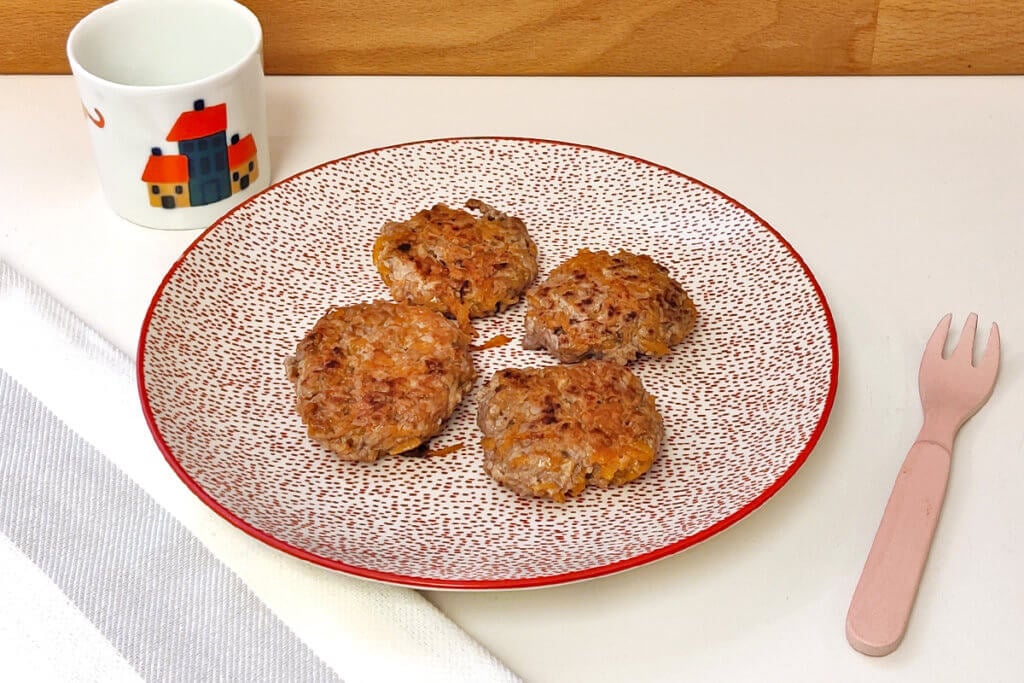 Receta de hamburguesas de ternera con calabaza para bebes