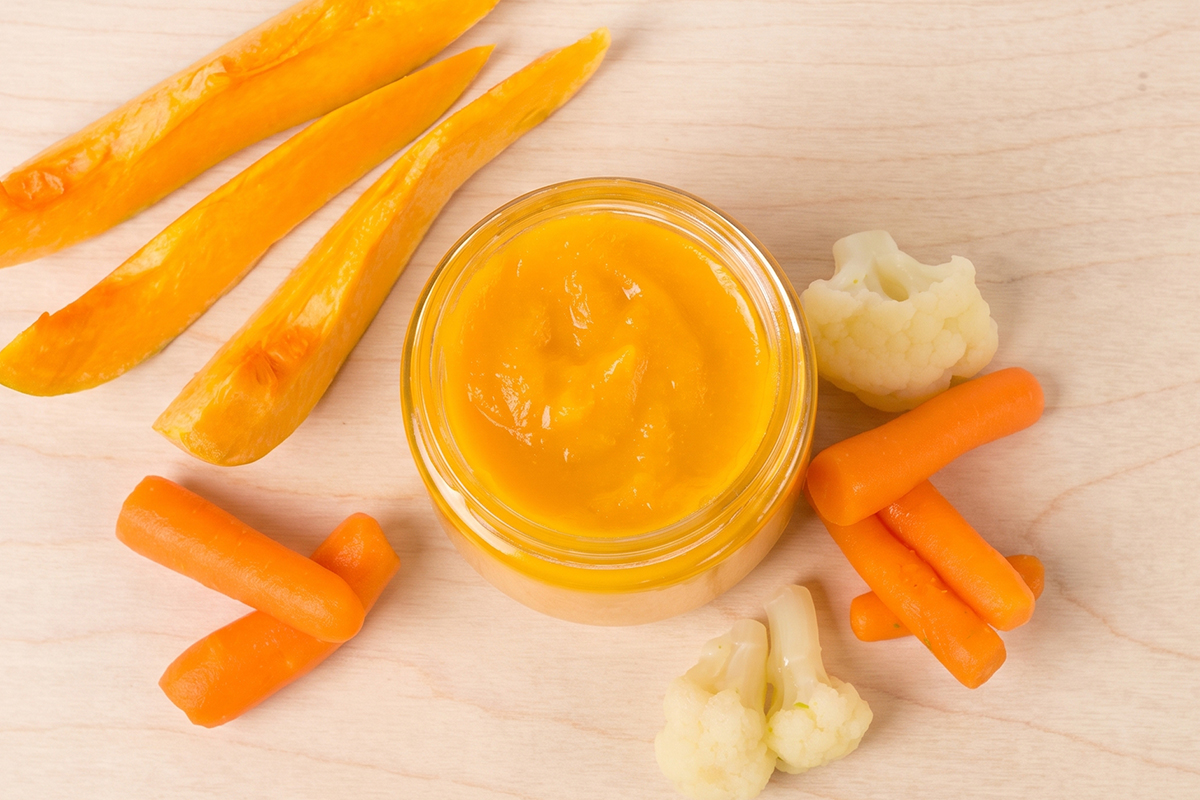 Receta de puré de calabaza con coliflor para bebés