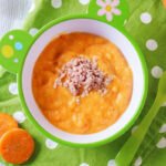 Receta de puré de zanahoria, arroz y jamón cocido para bebés