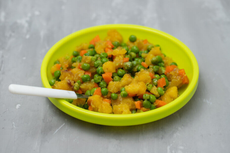 Receta de patatas con guisantes para bebés