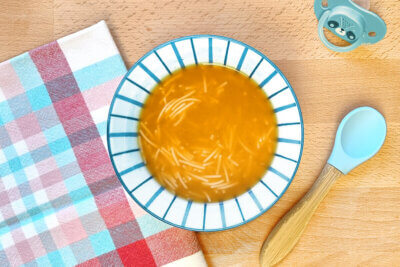 Sopa de pasta y calabaza