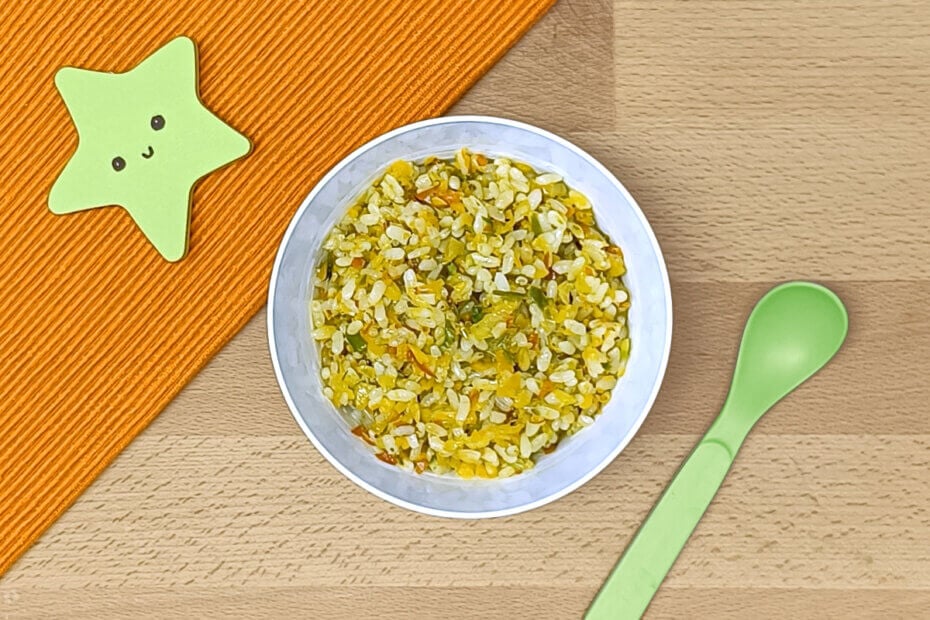 Receta de arroz con verduras para bebés