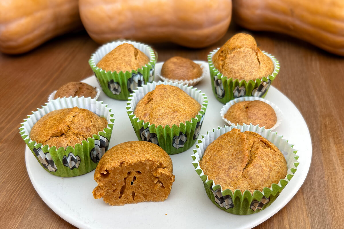 Receta de magdalenas de calabaza para niños y bebés