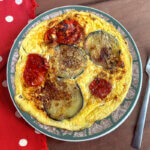 Receta de tortilla de berenjena y tomate para niños y bebés