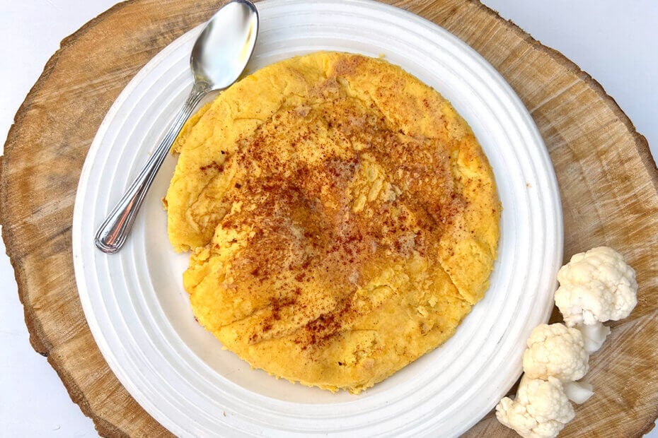 receta de tortilla de coliflor para niños y bebés