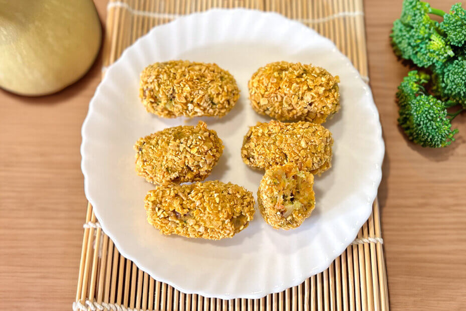 receta de croquetas de calabaza y brócoli para niños y bebés