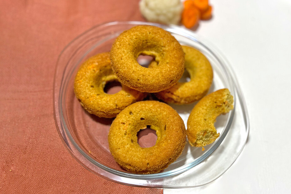 Receta de donuts de zanahoria y coliflor para niños y bebés