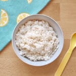 Receta de arroz blanco para niños y bebés