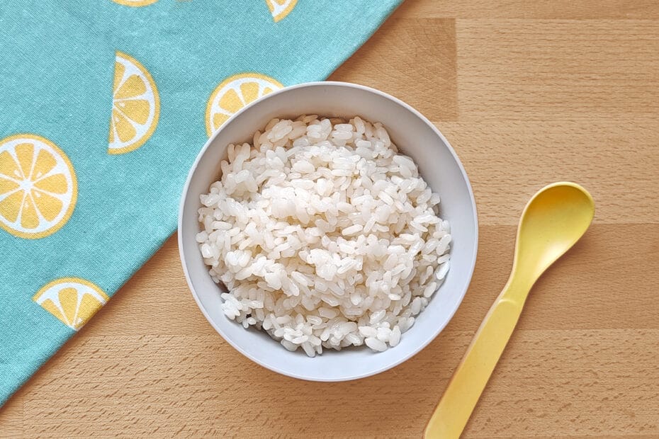 Receta de arroz blanco para niños y bebés