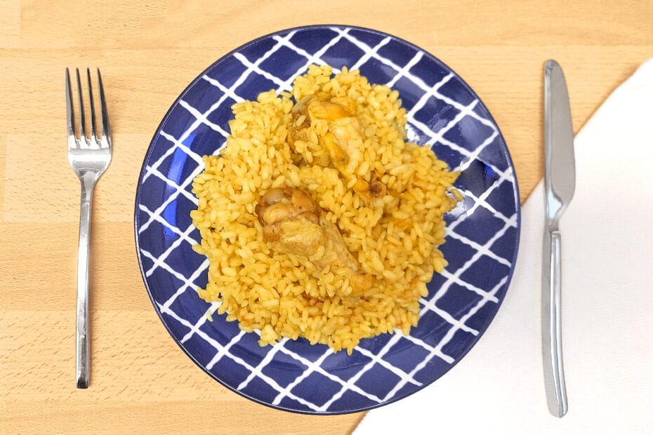 Receta de arroz con pollo fácil para niños y bebés