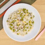 Receta de arroz tres delicias para niños y bebés