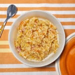 Receta de arroz con bacon y pimiento para niños y bebés