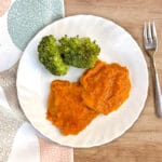 Receta de ternera con salsa de verduras para niños y bebés