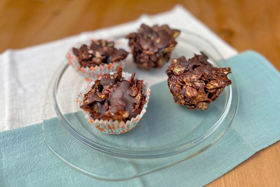 Receta de copos de maíz con chocolate para niños y bebés