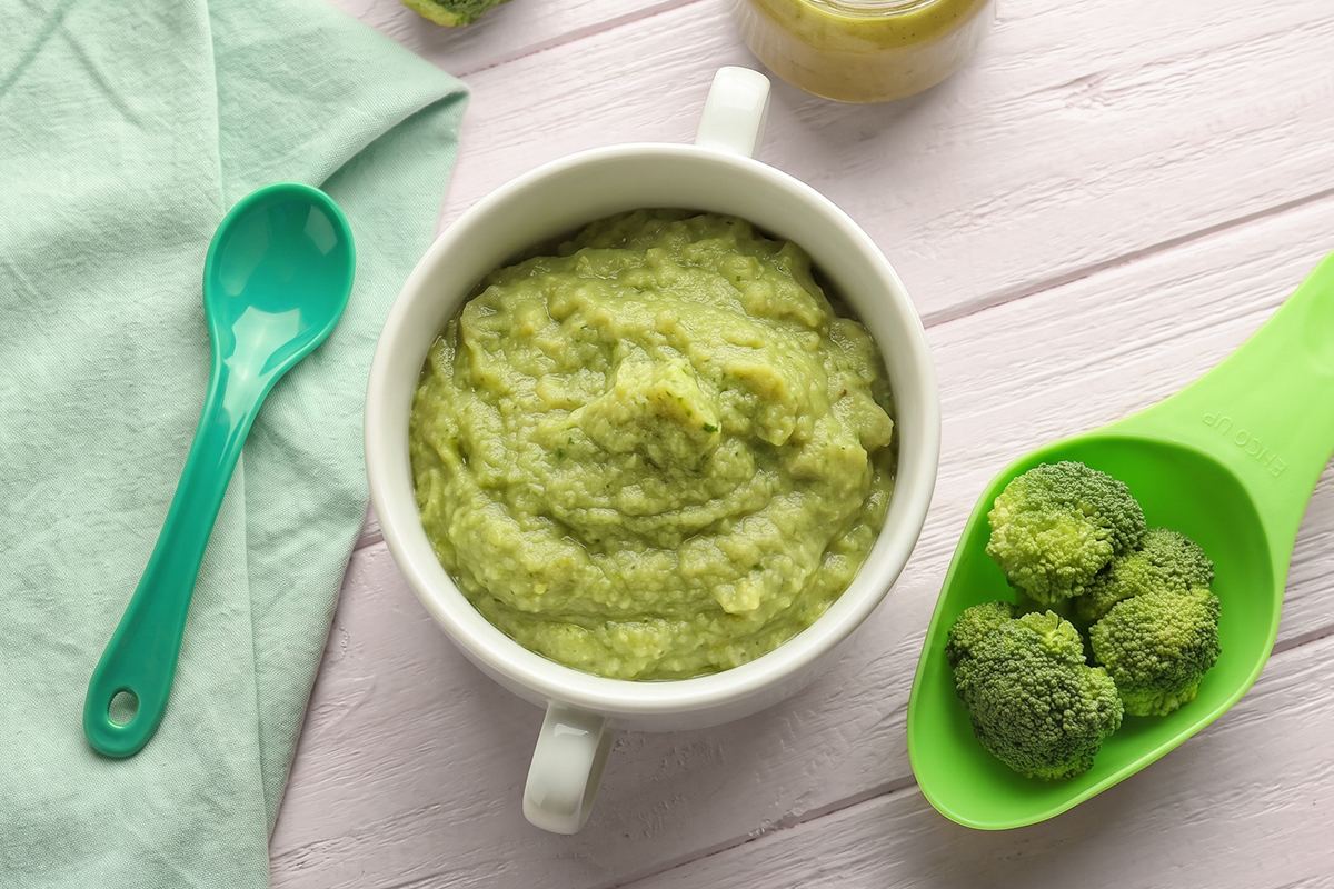 Receta de puré de brócoli y patata para bebés