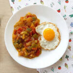 Receta de pisto de verduras y tomate para niños y bebés