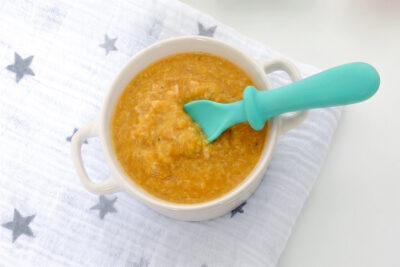 Puré de verduras con merluza