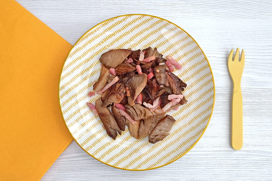 Receta de setas con bacon para niños