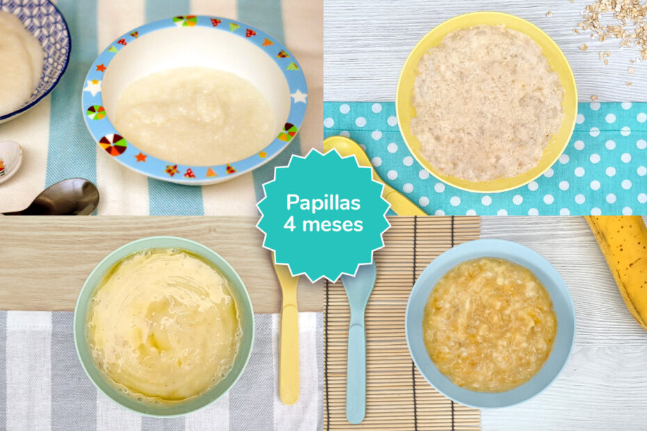 Recetas de papillas para bebés de 4 meses
