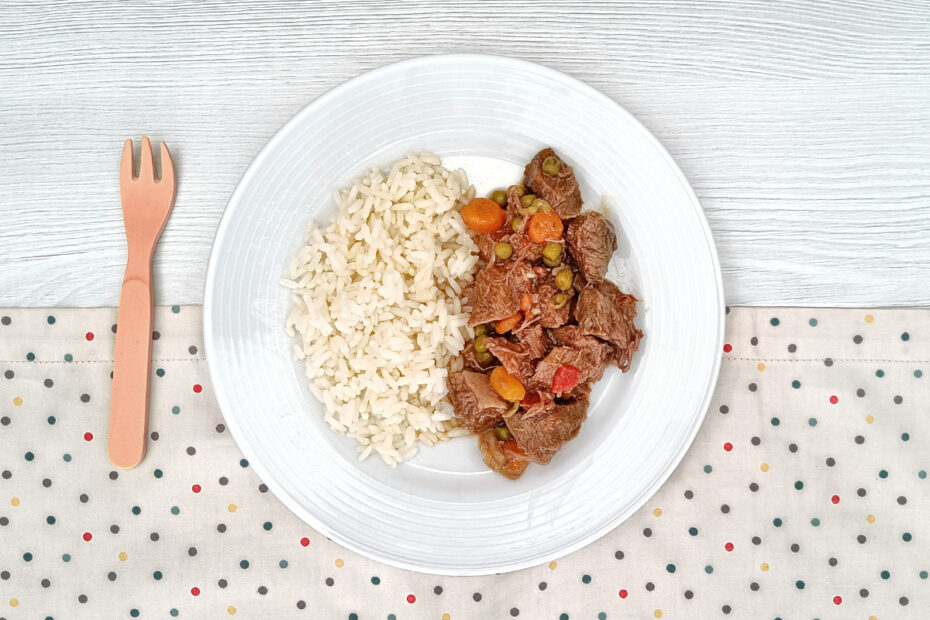 Receta de carne guisada para niños y bebés