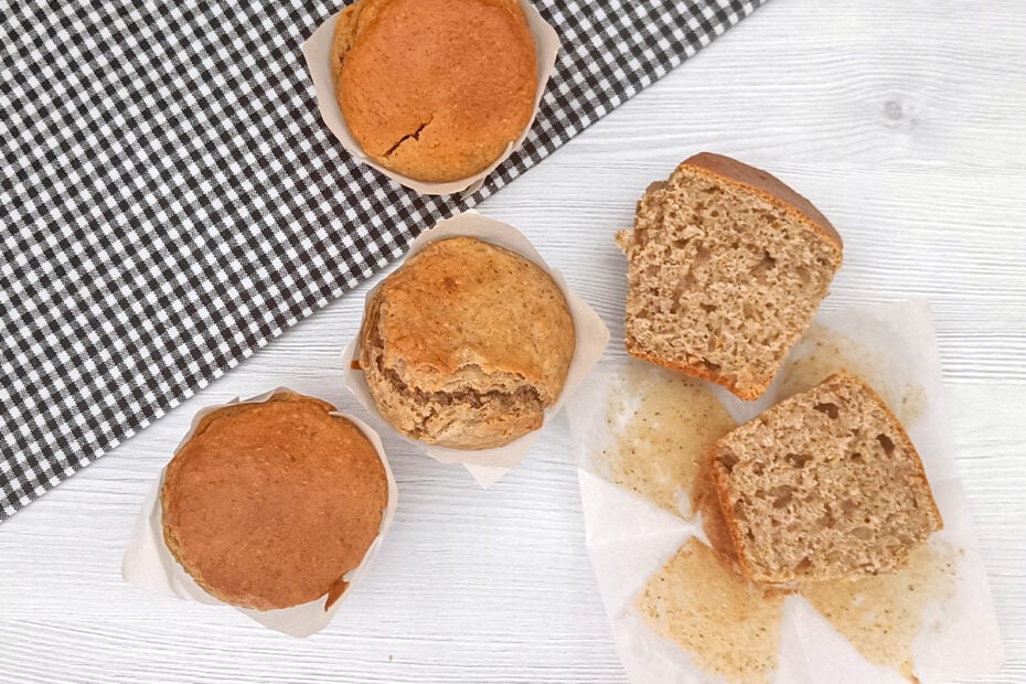 Receta de magdalenas integrales para niños y bebés