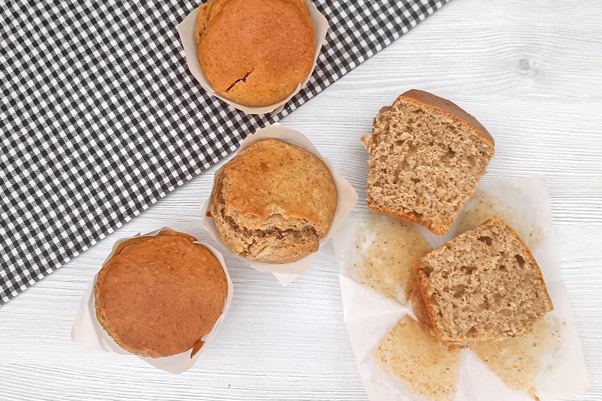 Receta de magdalenas integrales para niños y bebés