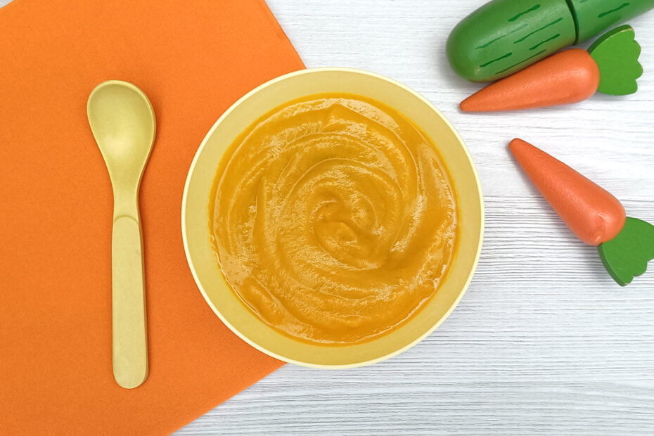 Receta de puré de calabacín y zanahoria para niños y bebés