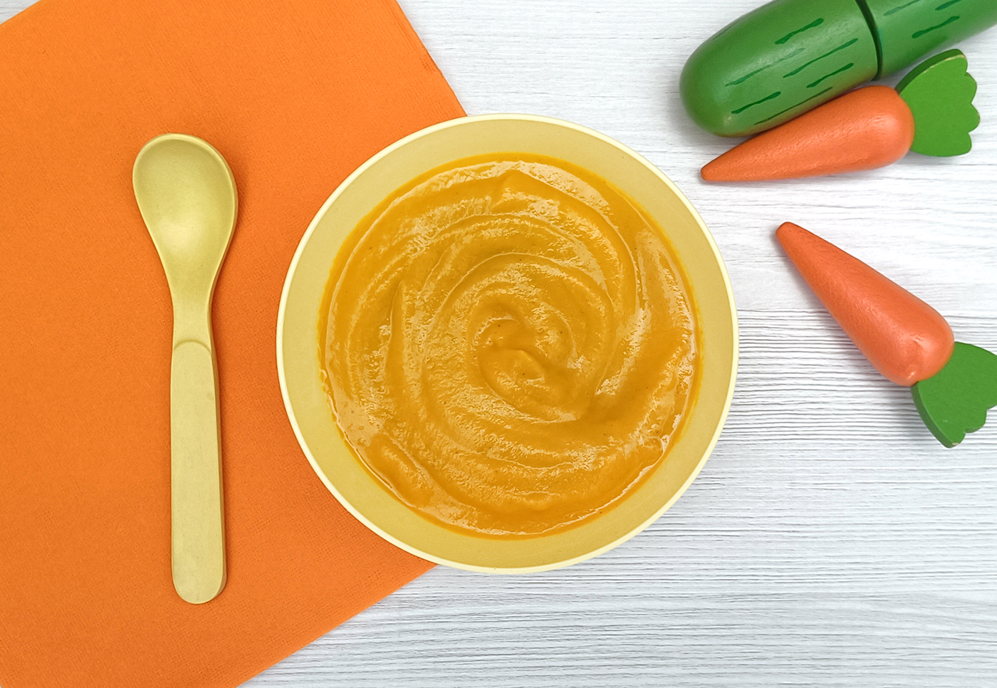 Receta de puré de calabacín y zanahoria para niños y bebés