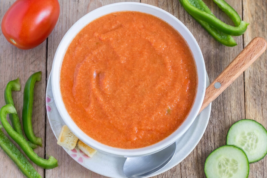 Receta de gazpacho suave para bebés