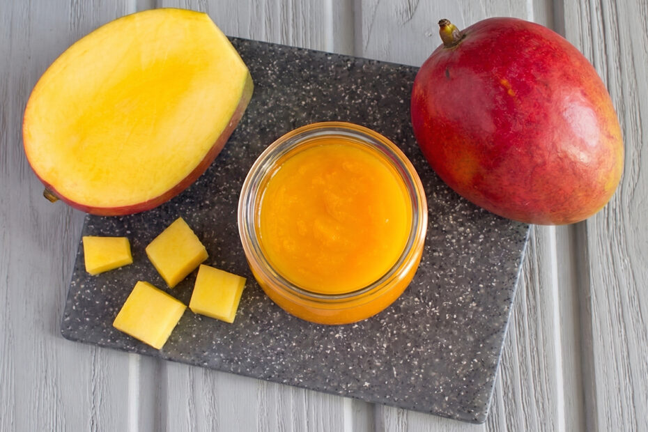 Receta de papilla de mango para bebés